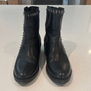 Frye 100% Leather boots with metal rivet accents